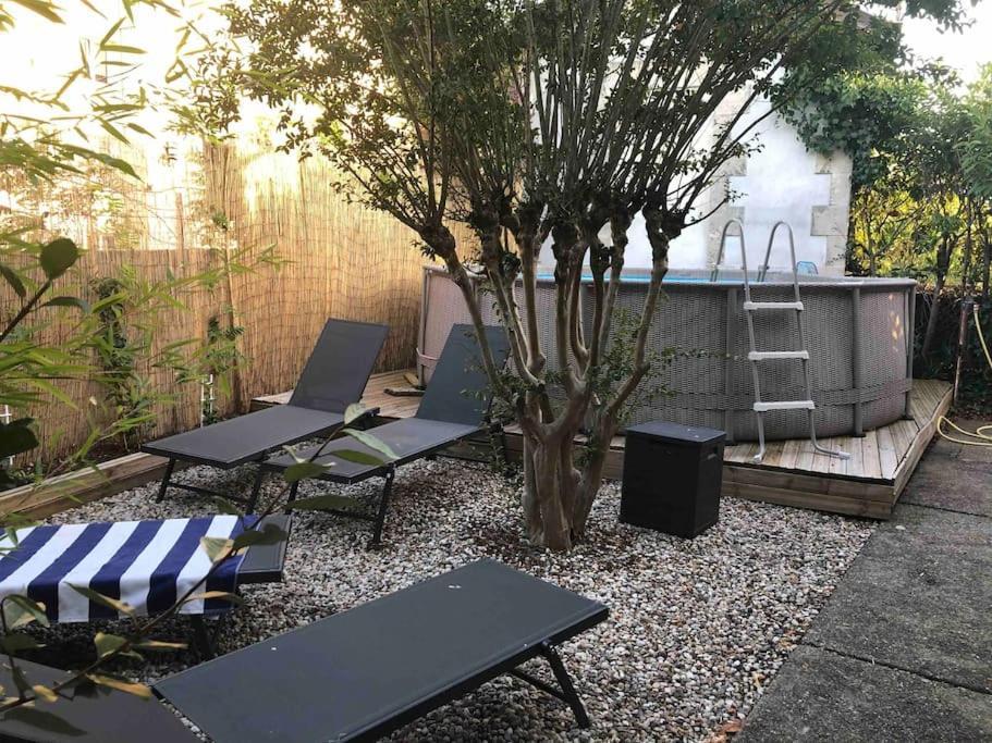 Maison A Arcachon Avec Piscine Hors-Sol ภายนอก รูปภาพ